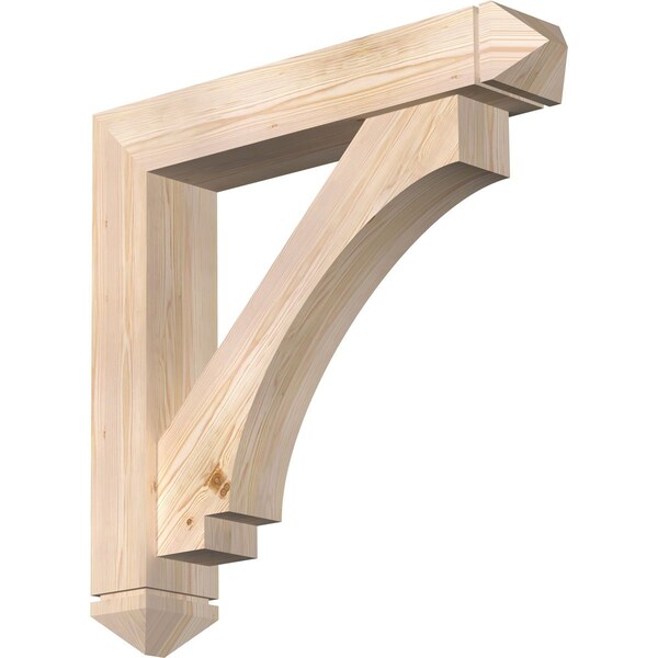 Ekena Millwork Imperial Arts and Crafts Smooth Bracket w/ Offset Brace, Douglas Fir, 7 1/2"W x 40"D x 40"H BKT0806X40X40IMP03SDF - main